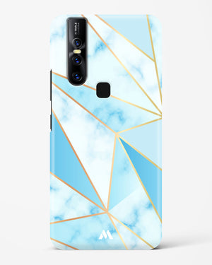 Marble Triangles Gold and Blue Hard Case Phone Cover-(Vivo)