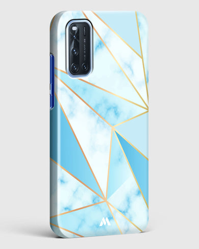 Marble Triangles Gold and Blue Hard Case Phone Cover (Vivo)
