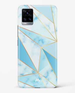 Marble Triangles Gold and Blue Hard Case Phone Cover (Vivo)