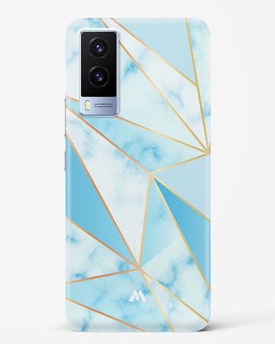 Marble Triangles Gold and Blue Hard Case Phone Cover (Vivo)