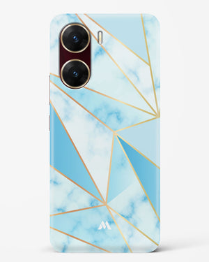 Marble Triangles Gold and Blue Hard Case Phone Cover (Vivo)