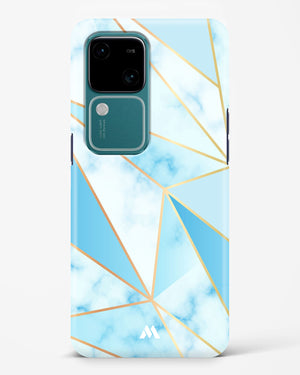 Marble Triangles Gold and Blue Hard Case Phone Cover (Vivo)