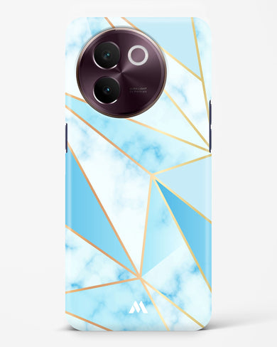Marble Triangles Gold and Blue Hard Case Phone Cover (Vivo)