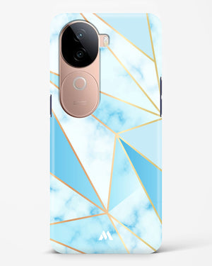 Marble Triangles Gold and Blue Hard Case Phone Cover (Vivo)