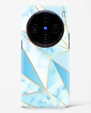 Marble Triangles Gold and Blue Hard Case Phone Cover (Vivo)