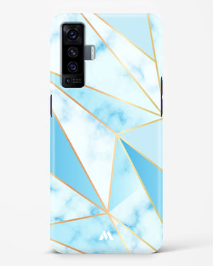 Marble Triangles Gold and Blue Hard Case Phone Cover (Vivo)