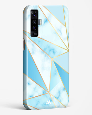Marble Triangles Gold and Blue Hard Case Phone Cover (Vivo)
