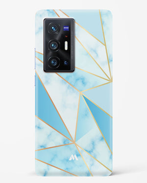 Marble Triangles Gold and Blue Hard Case Phone Cover (Vivo)