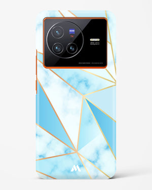 Marble Triangles Gold and Blue Hard Case Phone Cover-(Vivo)