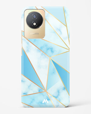 Marble Triangles Gold and Blue Hard Case Phone Cover (Vivo)