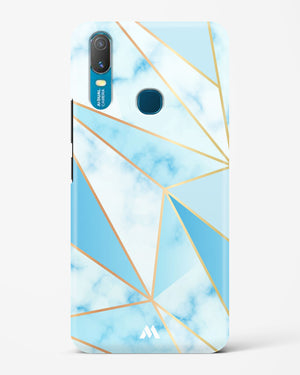 Marble Triangles Gold and Blue Hard Case Phone Cover (Vivo)