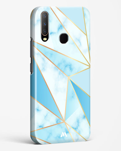 Marble Triangles Gold and Blue Hard Case Phone Cover (Vivo)
