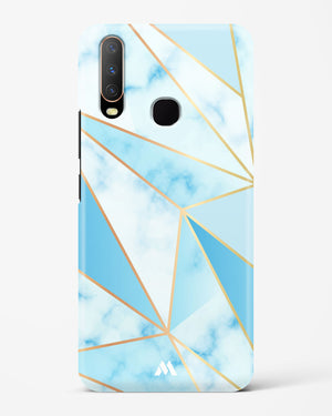 Marble Triangles Gold and Blue Hard Case Phone Cover-(Vivo)