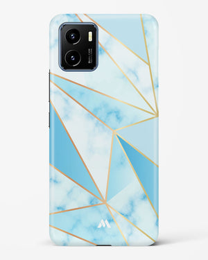 Marble Triangles Gold and Blue Hard Case Phone Cover (Vivo)