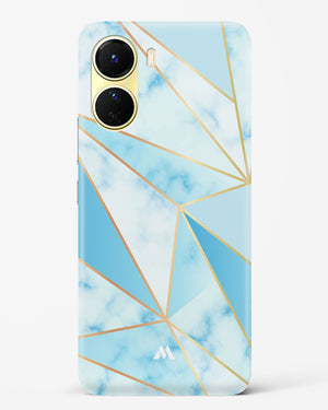 Marble Triangles Gold and Blue Hard Case Phone Cover-(Vivo)