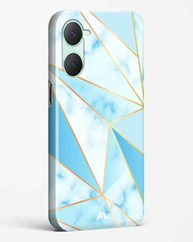 Marble Triangles Gold and Blue Hard Case Phone Cover (Vivo)
