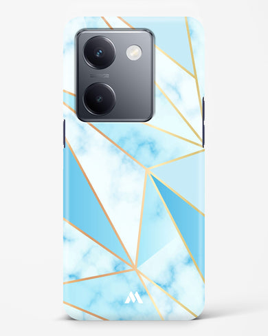 Marble Triangles Gold and Blue Hard Case Phone Cover (Vivo)