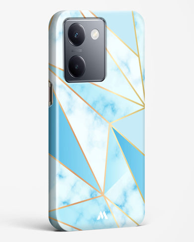 Marble Triangles Gold and Blue Hard Case Phone Cover (Vivo)
