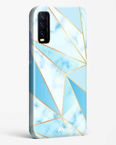 Marble Triangles Gold and Blue Hard Case Phone Cover (Vivo)