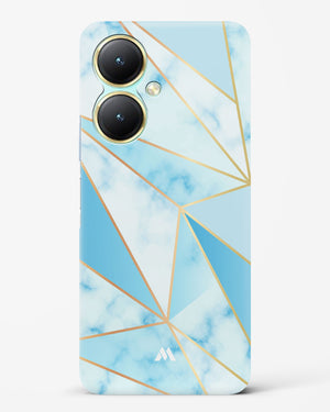 Marble Triangles Gold and Blue Hard Case Phone Cover (Vivo)