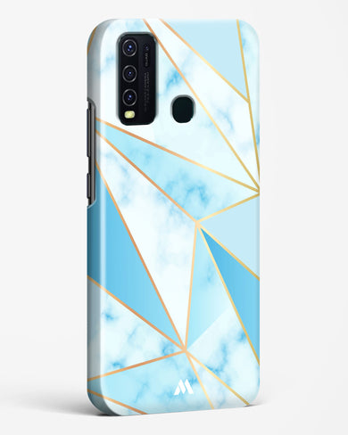 Marble Triangles Gold and Blue Hard Case Phone Cover (Vivo)