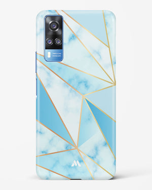 Marble Triangles Gold and Blue Hard Case Phone Cover-(Vivo)