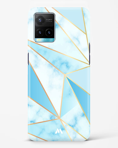 Marble Triangles Gold and Blue Hard Case Phone Cover (Vivo)