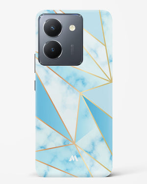 Marble Triangles Gold and Blue Hard Case Phone Cover (Vivo)