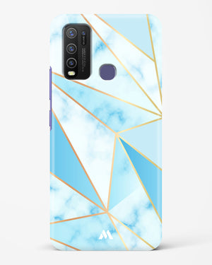 Marble Triangles Gold and Blue Hard Case Phone Cover (Vivo)