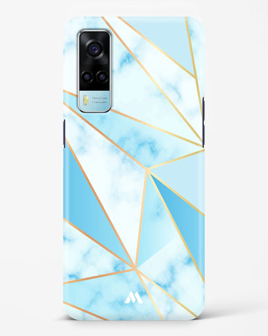 Marble Triangles Gold and Blue Hard Case Phone Cover (Vivo)