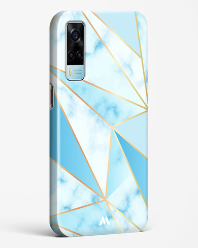 Marble Triangles Gold and Blue Hard Case Phone Cover (Vivo)