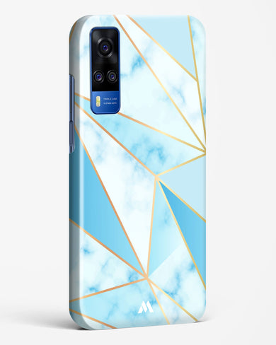Marble Triangles Gold and Blue Hard Case Phone Cover (Vivo)
