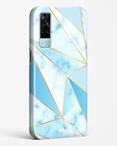 Marble Triangles Gold and Blue Hard Case Phone Cover (Vivo)