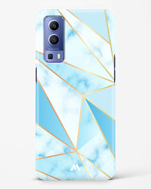 Marble Triangles Gold and Blue Hard Case Phone Cover (Vivo)