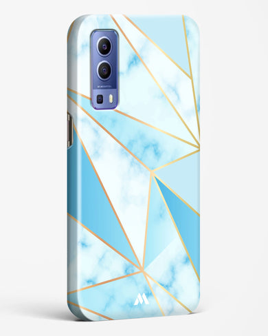 Marble Triangles Gold and Blue Hard Case Phone Cover (Vivo)