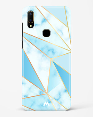 Marble Triangles Gold and Blue Hard Case Phone Cover-(Vivo)