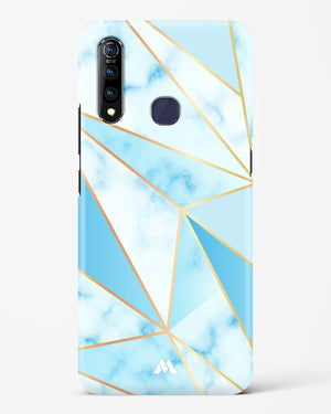 Marble Triangles Gold and Blue Hard Case Phone Cover (Vivo)