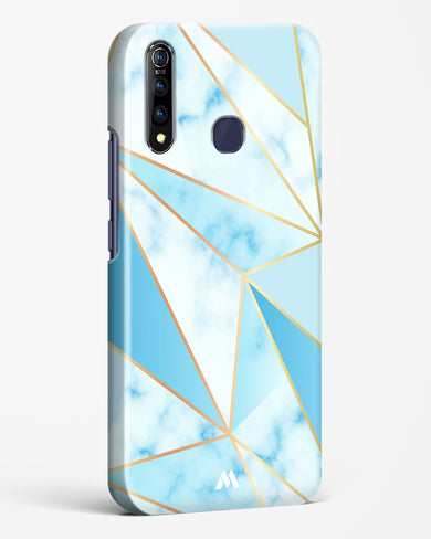 Marble Triangles Gold and Blue Hard Case Phone Cover (Vivo)