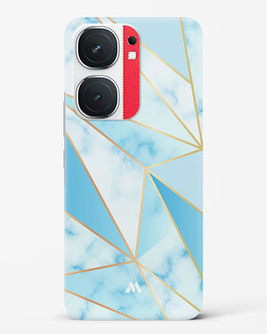 Marble Triangles Gold and Blue Hard Case Phone Cover (Vivo)