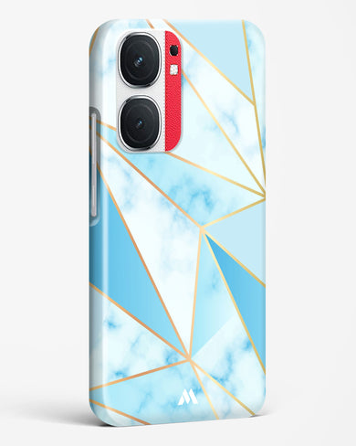 Marble Triangles Gold and Blue Hard Case Phone Cover (Vivo)