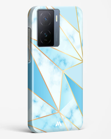 Marble Triangles Gold and Blue Hard Case Phone Cover (Vivo)
