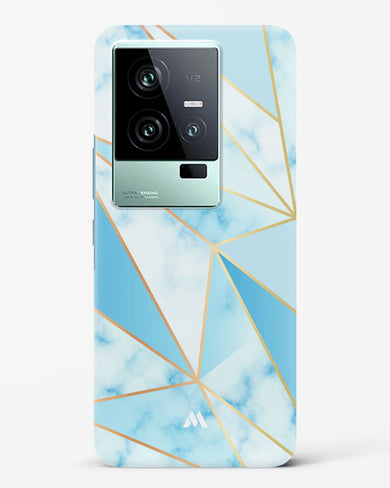 Marble Triangles Gold and Blue Hard Case Phone Cover (Vivo)