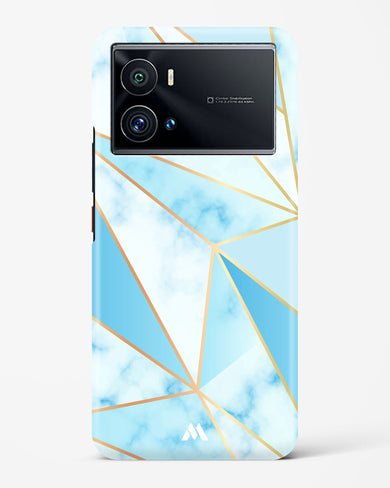 Marble Triangles Gold and Blue Hard Case Phone Cover-(Vivo)