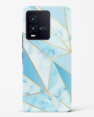 Marble Triangles Gold and Blue Hard Case Phone Cover-(Vivo)