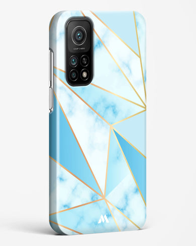 Marble Triangles Gold and Blue Hard Case Phone Cover-(Xiaomi)