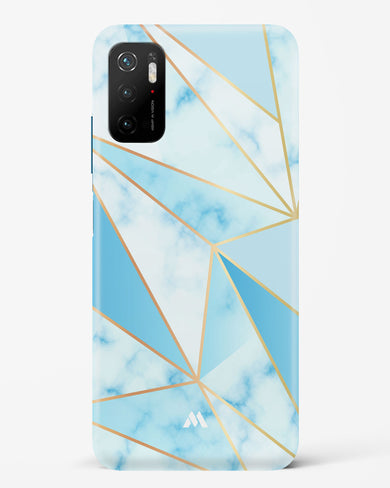 Marble Triangles Gold and Blue Hard Case Phone Cover-(Xiaomi)