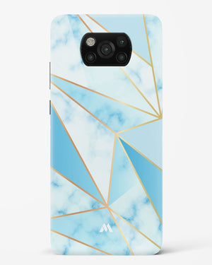 Marble Triangles Gold and Blue Hard Case Phone Cover-(Xiaomi)