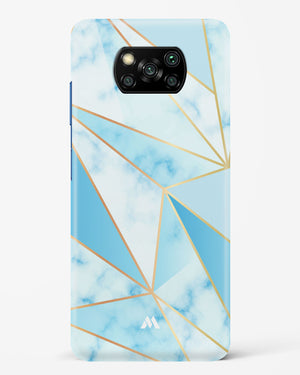 Marble Triangles Gold and Blue Hard Case Phone Cover-(Xiaomi)