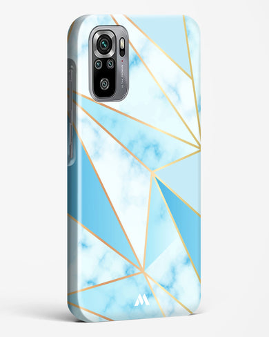 Marble Triangles Gold and Blue Hard Case Phone Cover-(Xiaomi)