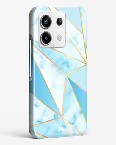 Marble Triangles Gold and Blue Hard Case Phone Cover (Xiaomi)